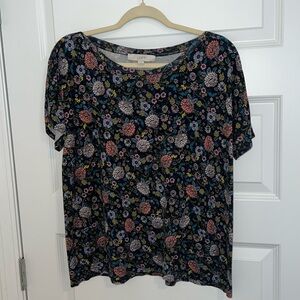LOFT Floral Tee Size XL